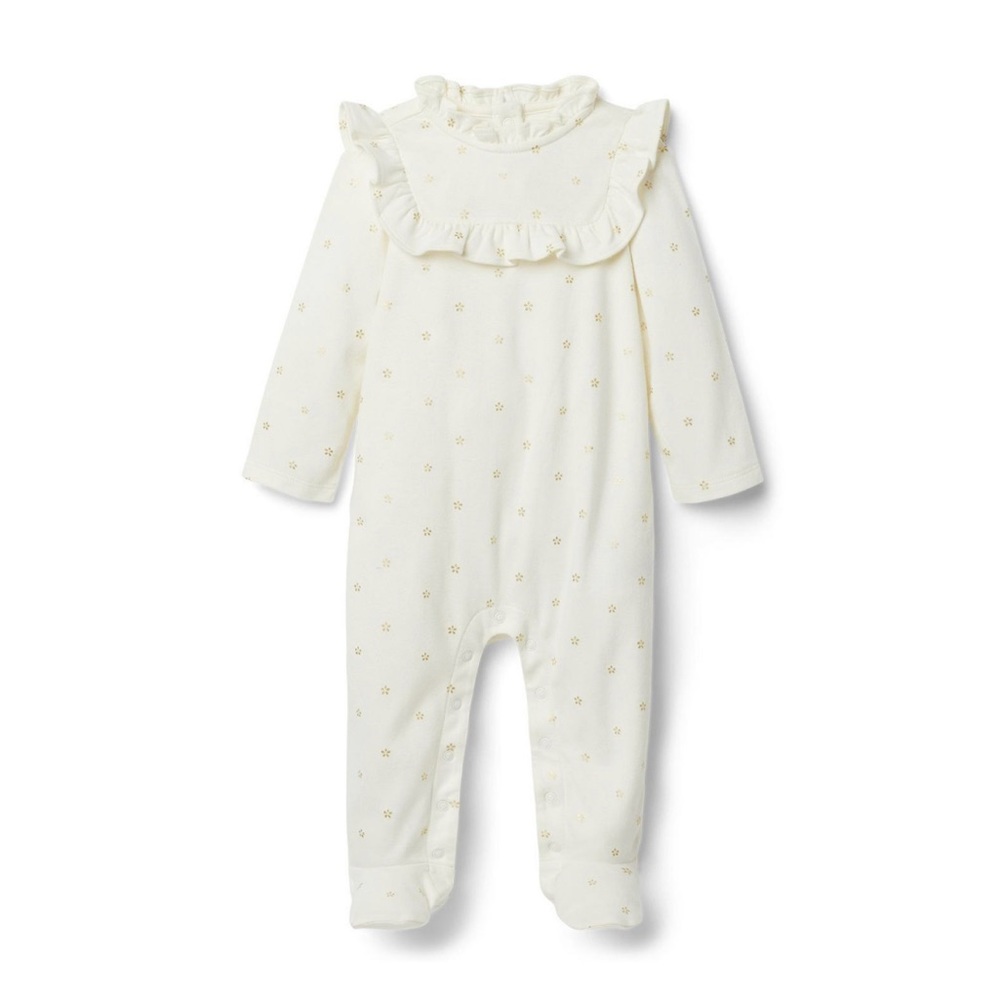 Janie and Jack | Baby Flower Dot 1-Piece | 6-9 Months